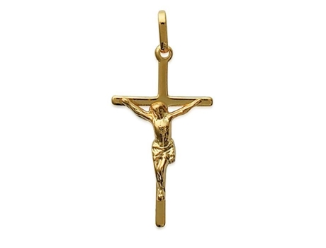 Pingente Brillaxis Cristo Crucificado Ouro Banho Amarelo Homem