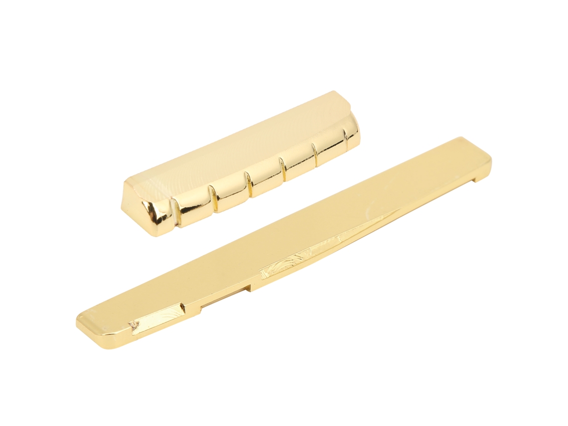Peças de Reposição para Violão Acústico, Cavalete e Rastilho em Latão com Acabamento Dourado AQUAFORGE