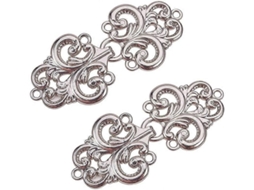 Fechas Para Capa Cloak Clasp 2 Pares Botões Costura Grampo Cardigã Flor Espiral