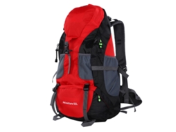 Mochila Impermeável De 50 Litros Para Camping, Escalada, Viagens E Trilhas Ao Ar Livre, Vermelha