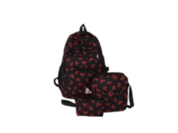 Conjunto De 3 Mochilas Universitárias Grandes Para Uso Diário, Mochilas Escolares Com Laços, Mochilas Vermelhas, O Melhor Presente Para Crianças