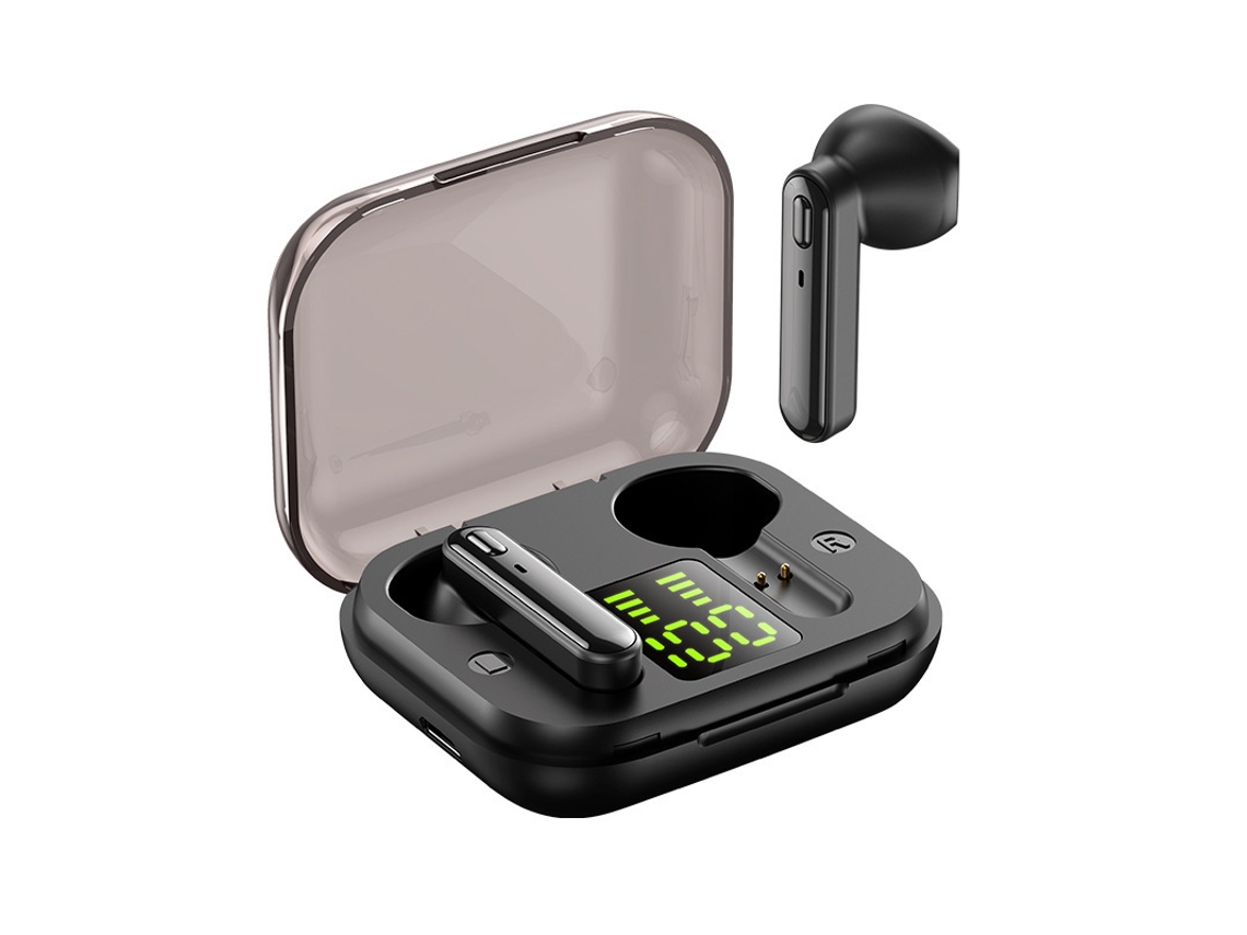 Auriculares Bluetooth True Wireless Sem Fio 5.0 Verdadeiros com Microfone 3D Hi-Fi Estéreo com Cancelamento de Ruído