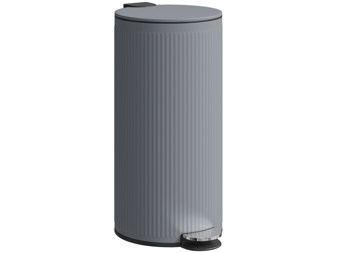 Lixeira de Cozinha de 30l com Tampa Macia para Pedais e Lixeira Removível para Quarto, Escritório, Escritório, Sala de Estar, Cinza Ge