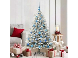 Vidaxl Árvore De Natal Artificial Pré-iluminada Com Conjunto De Bolas
