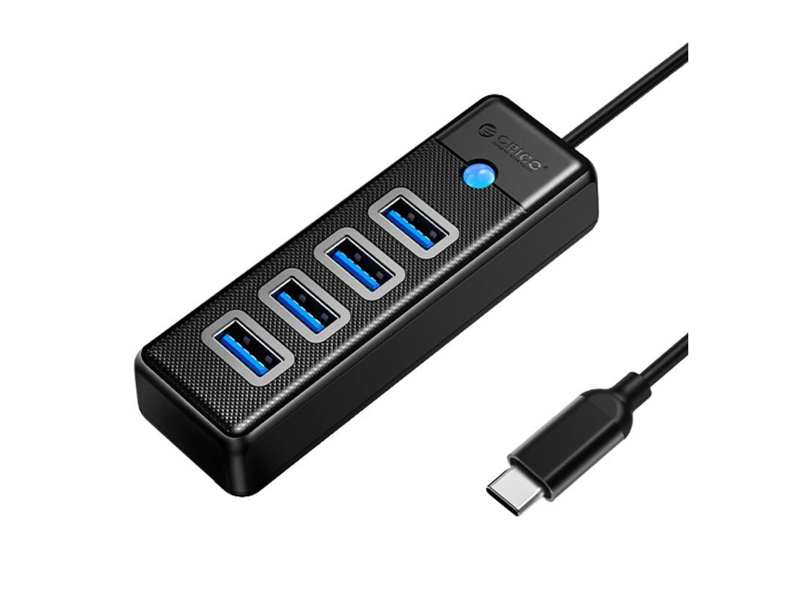 Hub USB-C Orico para 4 portas USB 3.0 para MacBook, Windows e PC. Acessórios para computador.