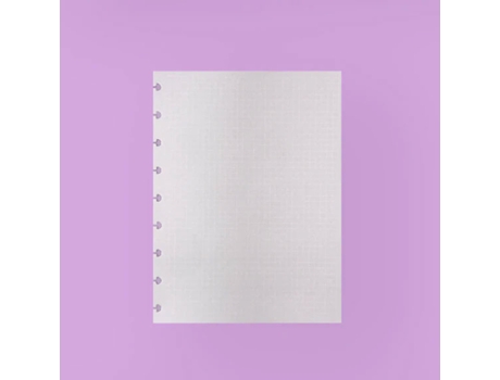 Recarga Para Planner Caderno Inteligente Quadriculado Linhas Brancas 30fl 120g Cirm3025 (190x255mm)