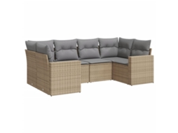 Garden Sofa Set, Garden Sofa Sets Vidaxl Bege Rattan / Vime (n/a)