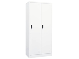 Vidaxl Roupeiro 80x50x180 Cm Aço Branco