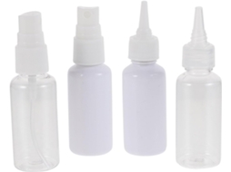 Conjunto De 4 Frascos De Spray De Plástico Pet E Pe, Frascos Flexíveis