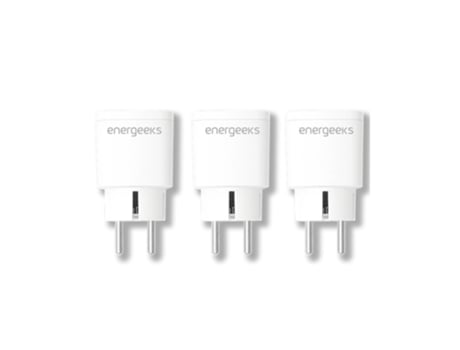Pack de 3 tomadas wifi inteligentes com medidor de consumo Energeeks