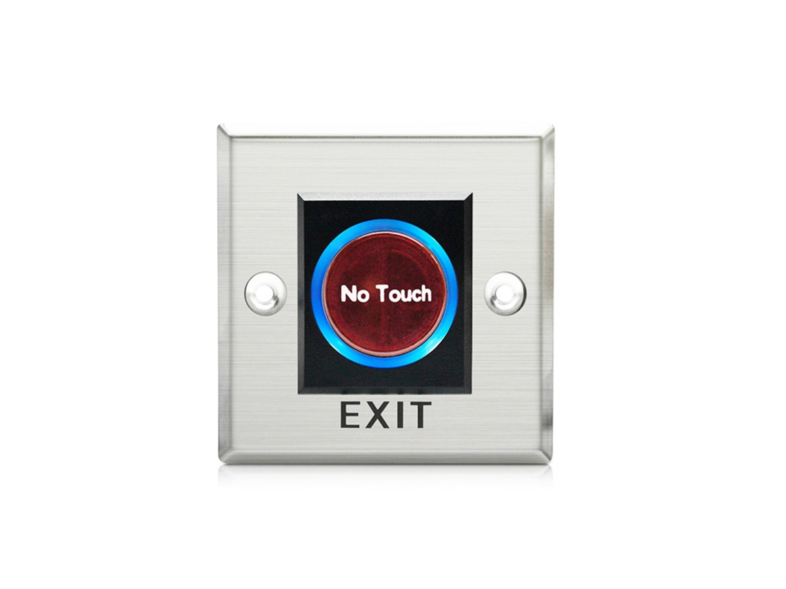 Sensor Infravermelho De Porta Sem Toque Interruptor No Nc Com Para Sistema De Controle De Acesso 12v 86x86mm