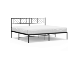 Metal Bed Frame, Metal Bed Frames Vidaxl Preto Aço (180 X 200 Cm)
