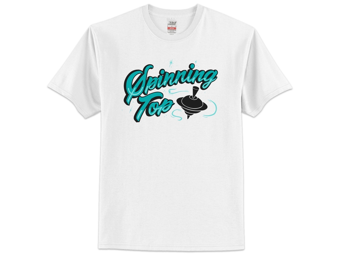 Spinning Top Spinning Top Logo T shirt ROCKINSTONE Unisex Adults Best Sellers Size:s