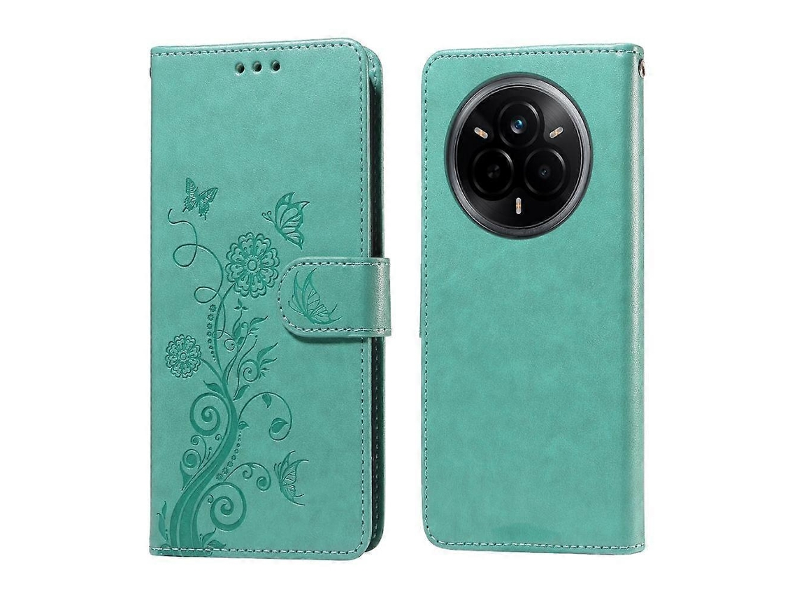 Capa De Couro Para Celular Com Flores De Borboleta Em Relevo