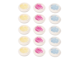 5 Pacotes De Laço De Resina Para Unhas Com Glitter Três Cores Mudança De Cor Acessórios Diy Manicure Bonitos Portáteis