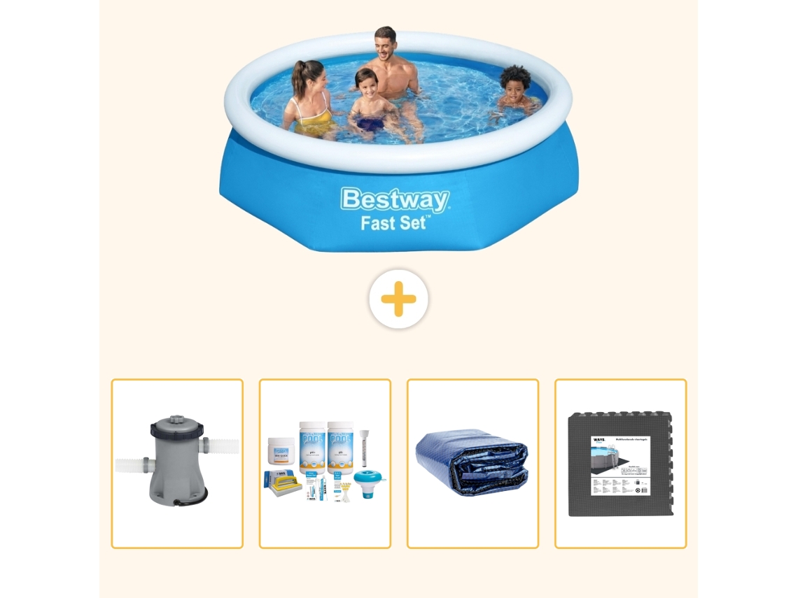 Bestway Piscina Bestway Fast Set Redonda - 244x61 Cm - 5-peças S233