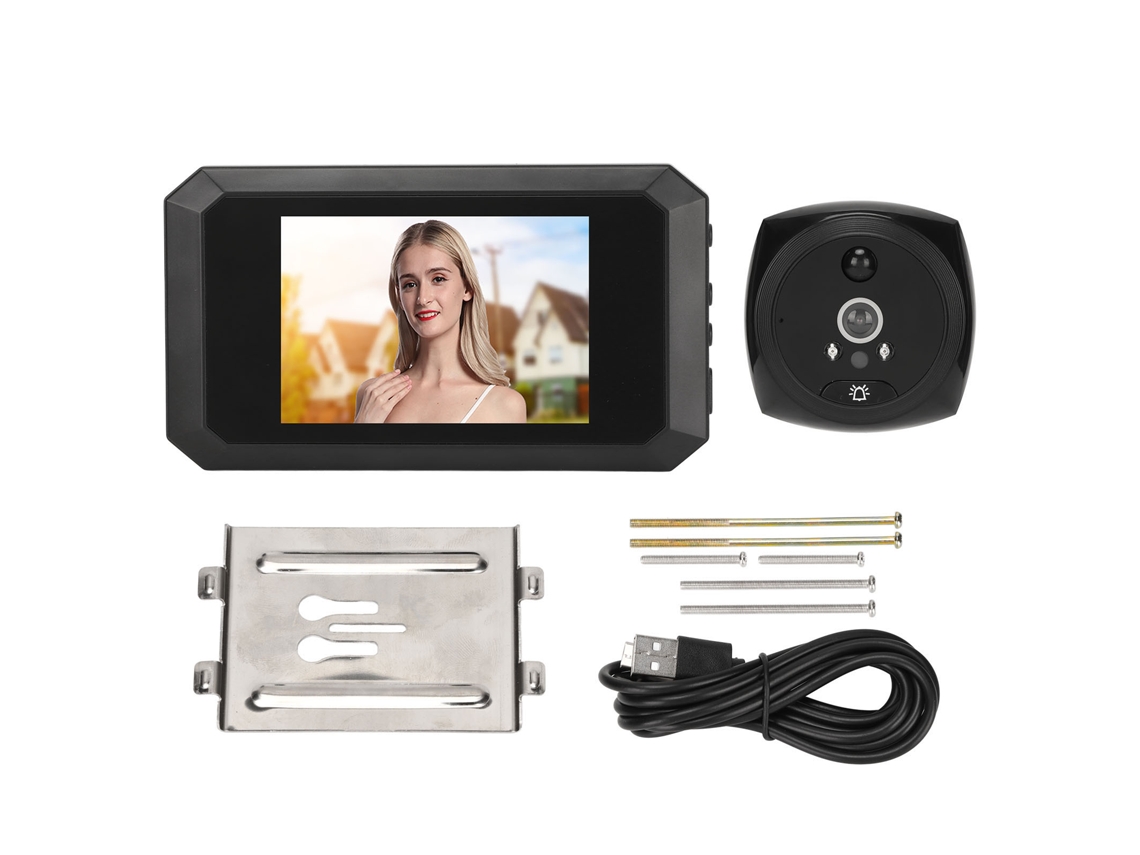 Campainha Visual Inteligente 1080p Com Tela Lcd