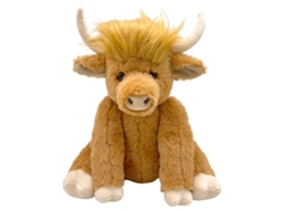 Pelúcia De Vaca Highland Simulada Fofa Macia 25cm Com Som De Mugido Para Decoração