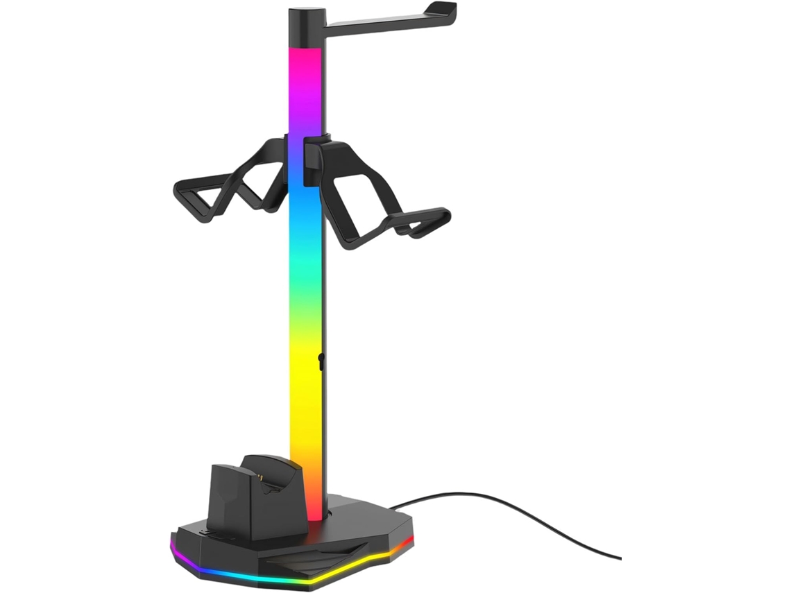 Suporte Ergonômico Para Controle, Suporte Para Fone De Ouvido Com Função Carregamento Rápido E Armazenamento Seguro