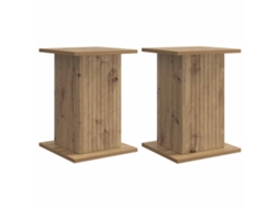 Conjunto 2 Suporte Moderno Para Plantas Vidaxl Castanho Derivados De Madeira (30,5 X 30 X 43 Cm)