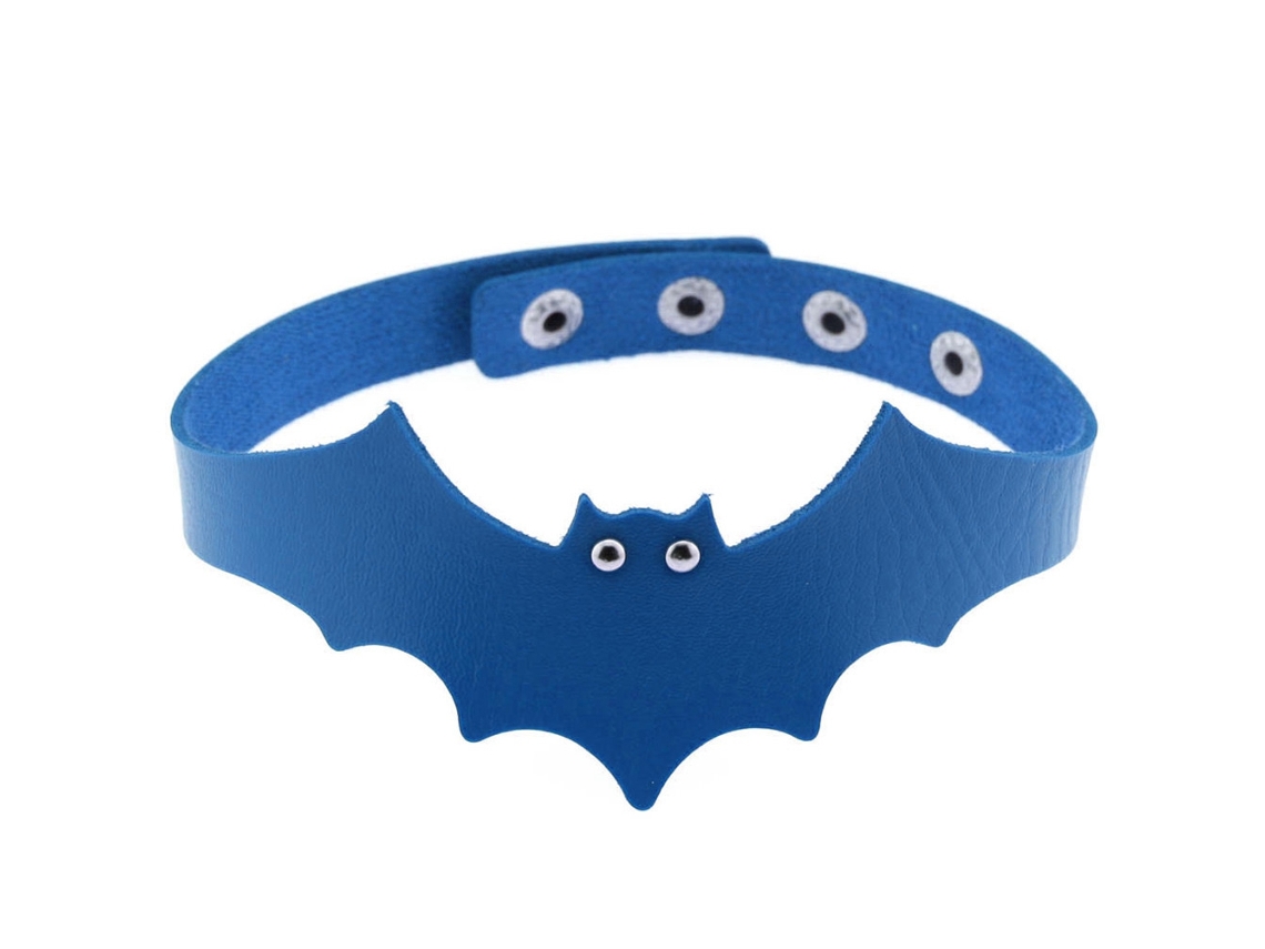 Colar Feminino Asas Exageradas Cor Azul Royal