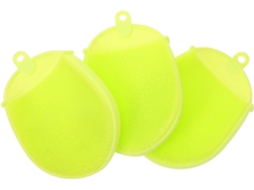 Conjunto De 3 Escovas Banho Silicone Esfoliantes E Massageadoras, Ferramentas De Limpeza Para Corpo, Rosto E Pele