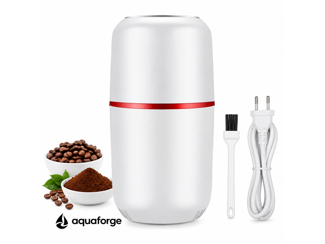 Moinho Elétrico De Café Aquaforge M150b Com 100 G Para Café, Branco