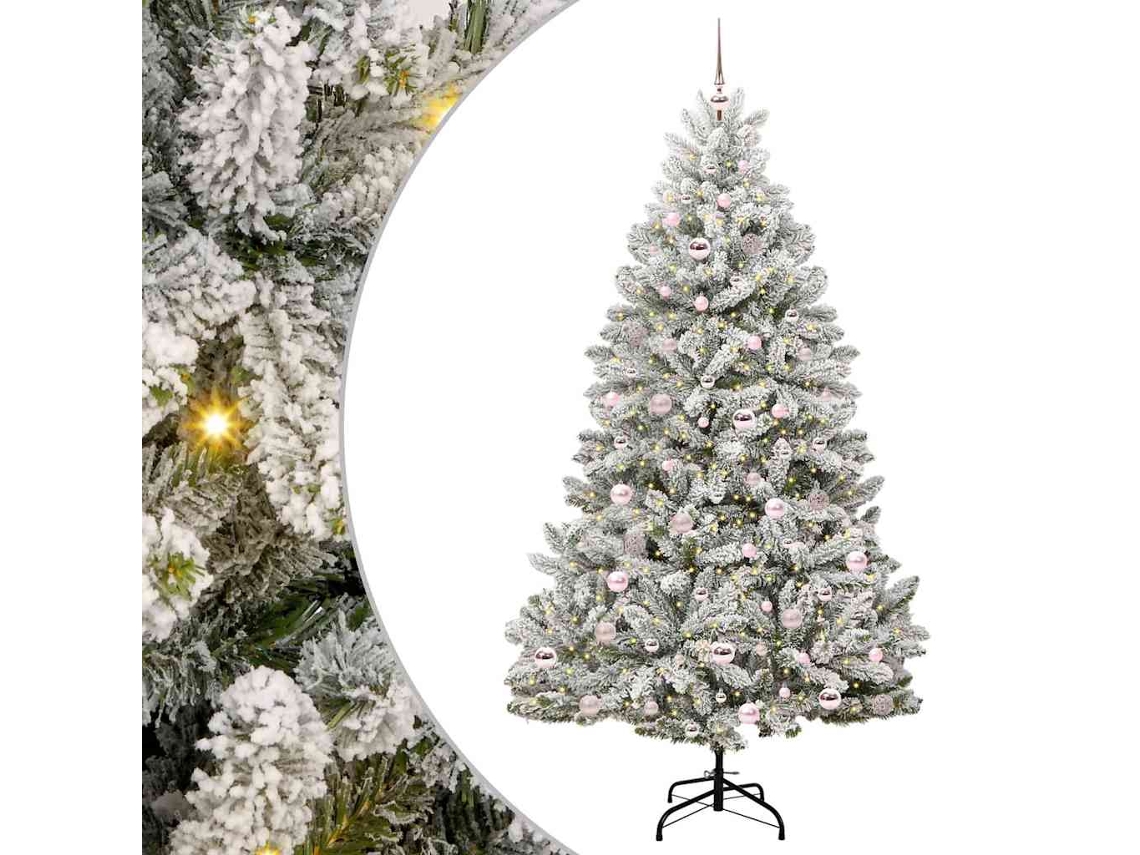 Conjunto 1 Árvore De Natal Artificial Vidaxl Verde Pvc (210 Cm)