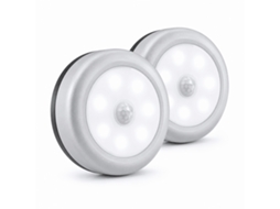 Refletor Led Sem Fio com Sensor de Movimento, Pacote com 2 Unidades para Guarda, Roupa, Alimentado por Bateria, Mais Popular BRILVIBERA