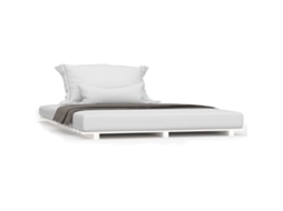 Bed Frame, Bed Frames Vidaxl Branco Madeira De Pinho (120 X 190 Cm)