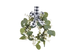 Laxiscreed Laço De Gravata Vichy Preto E Branco Para Decoração De Natal Com Rami E Coroa De Flores
