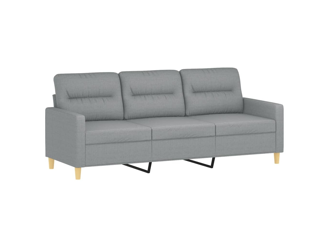 3-seater Sofa, 3-seater Sofas Vidaxl Cinzeto Tecido (n/a)