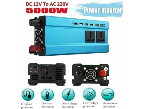 Lovebay 5000w inversor de potência 12v 220v conversor senoidal puro transformador de tensão lia22038 LOVEBAY