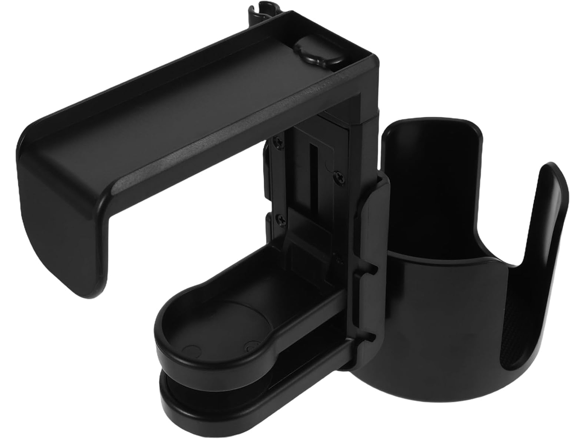 Suporte Giratório Para Fones De Ouvido E Organizador Mesa Tehaux, Em Abs Preto