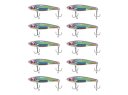 Isca Artificial Peixe Alumínio 10pcs com Barba