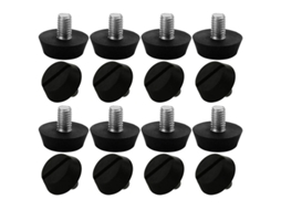16 Peças de Pisos Ajustáveis de Móveis, Niveladores Suaves, Protetor de Solo M6 10x20mm S/MARCA