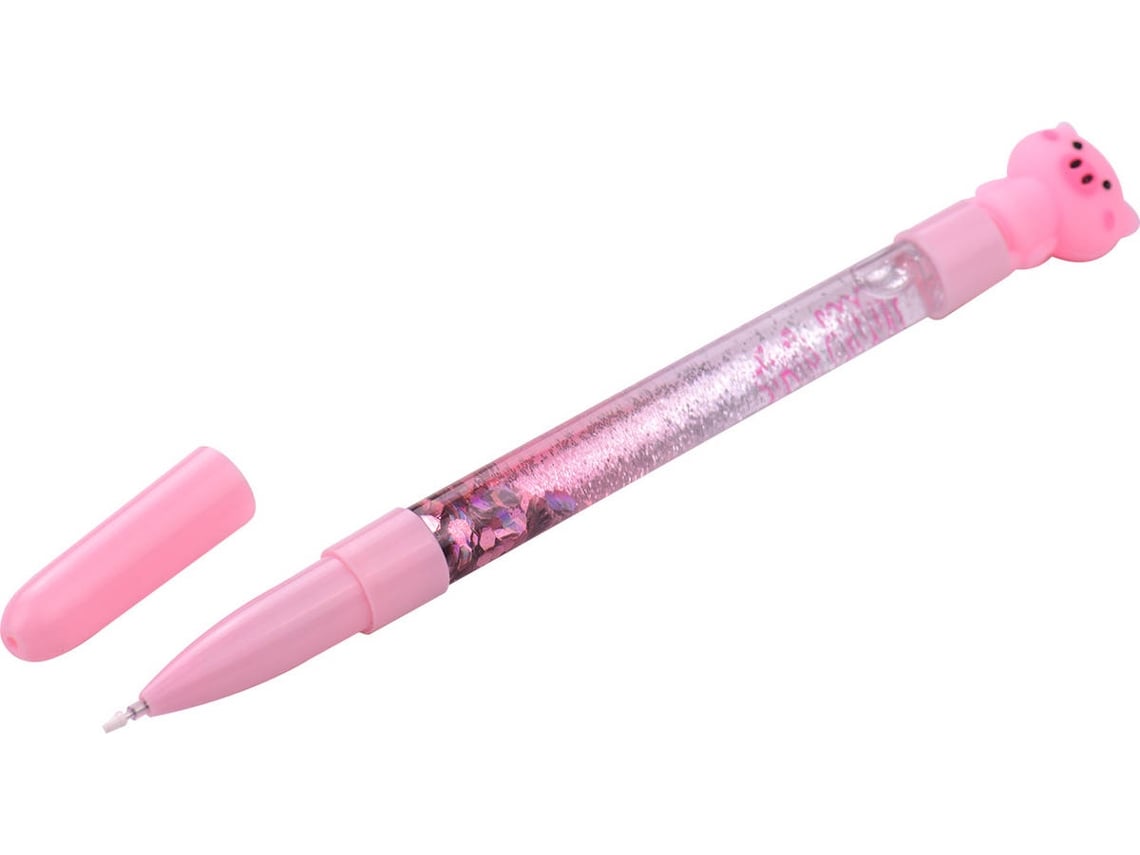 Caneta de Gel ANSELF Brilhantes Porco Sorridente Multicor - Plástico)