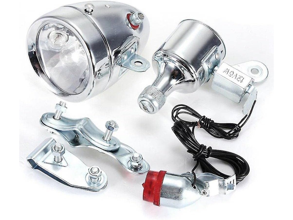 Conjunto De Farol Dianteiro E Lanterna Traseira Para Bicicleta Com