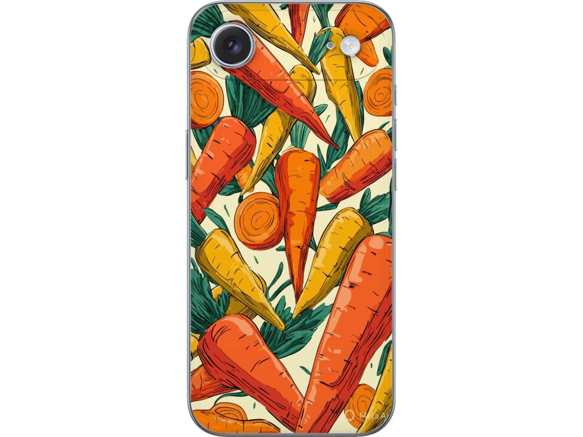 Capa Para Celular Compatível Com Apple Iphone Air. Estampa Vibrante Com Cenouras Em Diferentes Cores, Com Um Toque Artesanal E Estilo Divertido.