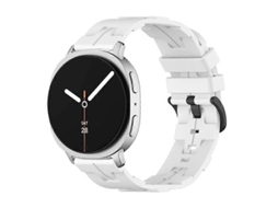 Pulseira De Silicone Preta Com Fivela Redonda Para Samsung Galaxy Watch8 / Watch8 Classic