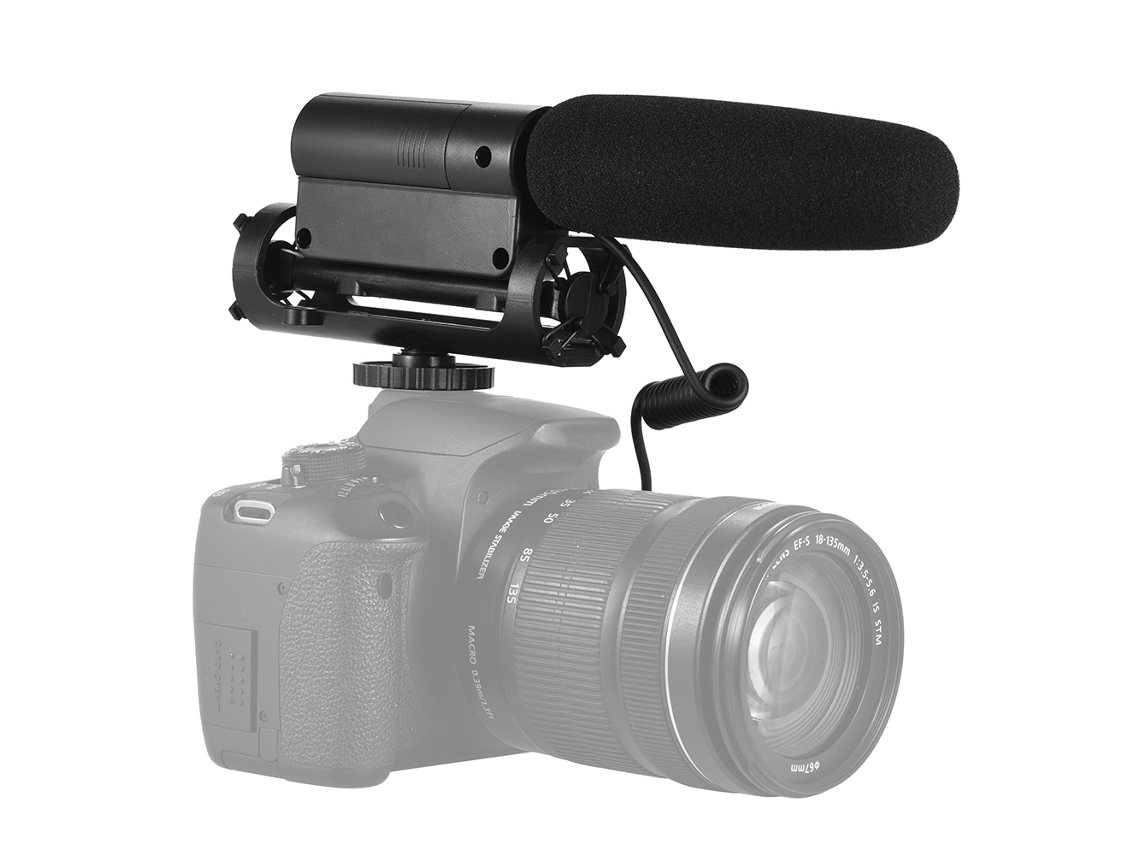 Micrófono Condensador Cardioide Para Grabación Y Entrevistas Con Conector 3.5mm Para Cámaras Canon Nikon Sony Dslr Ildc