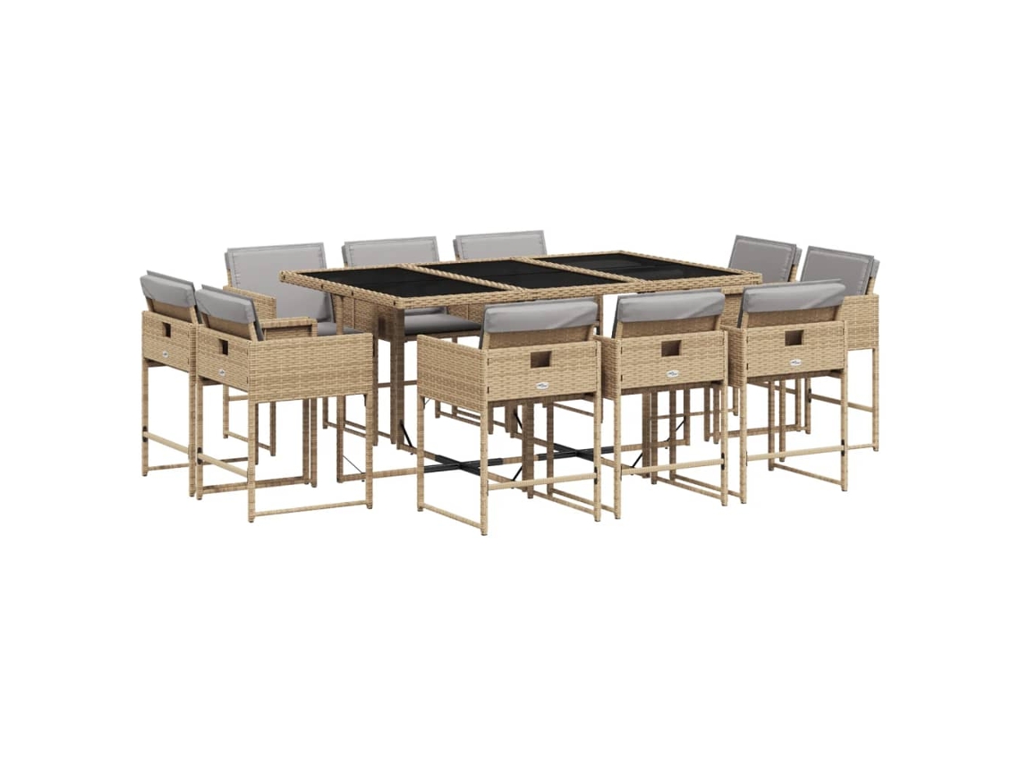 Garden Dining Set, Garden Dining Sets Vidaxl Bege Rattan / Vime (n/a)