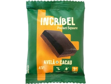 Barra De Proteína Avelã E Cacau Sem Glúten Incríbel