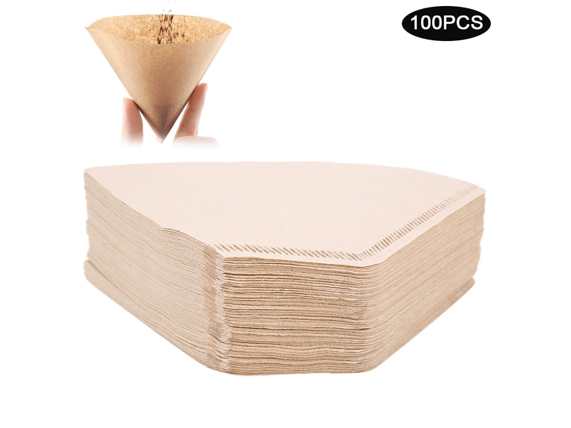 Kit de 100 Papéis Filtro de Café em Forma de Fã