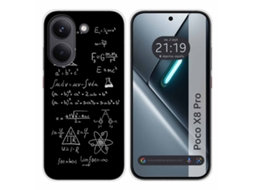 Capa Tumundosmartphone De Silicone Para Xiaomi Poco X8 Pro 5g Com Design De Desenhos De Fórmulas