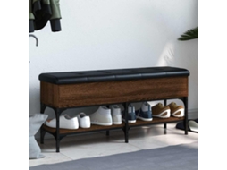 Vidaxl Banco Sapateira 102x32x45cm Derivados Madeira Carvalho Castanho
