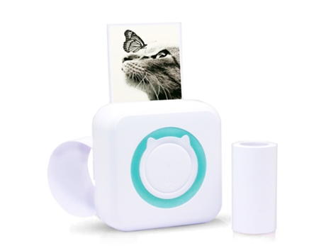 Mini Impressora Fotográfica de Adesivos e Etiquetas Sem Fio Recarga Usb Portátil Bluetooth Resolução Nítida 203 Dpi MINI PRINT