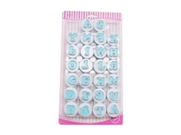 26 Moldes de Chocolate Letras Números Plástico Seguro Design com Mola para Baking
