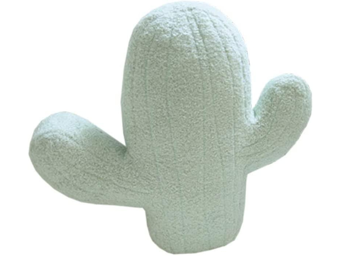 Almohada Em Forma De Cacto De Veludo Com Recheio De Algodão Pp Para Sofá, Escritório E Cama Cor Menta 16 Polegadas