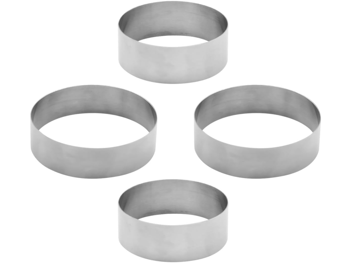 Conjunto De 4 Formas Redondas Ounona Em Aço Inoxidável 304
